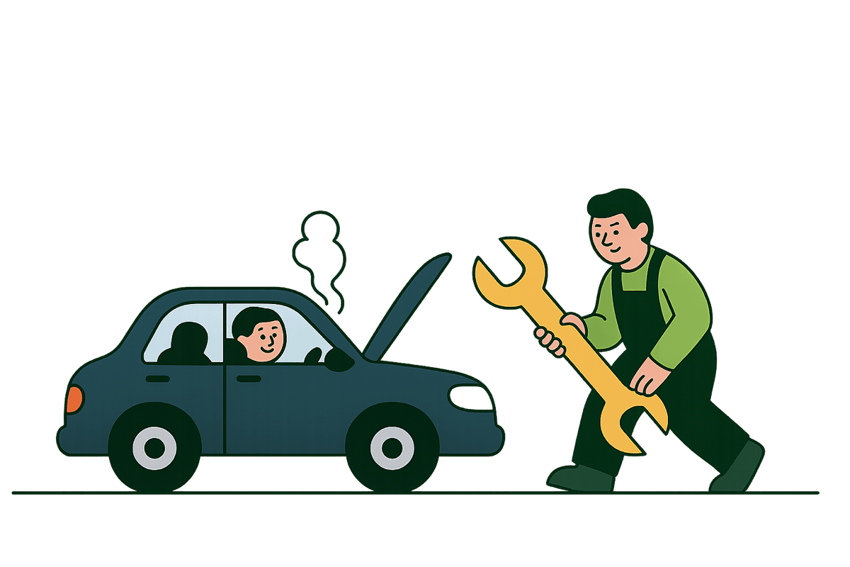 Breakdown cover comparison showing roadside assistance and recovery services for UK motorists